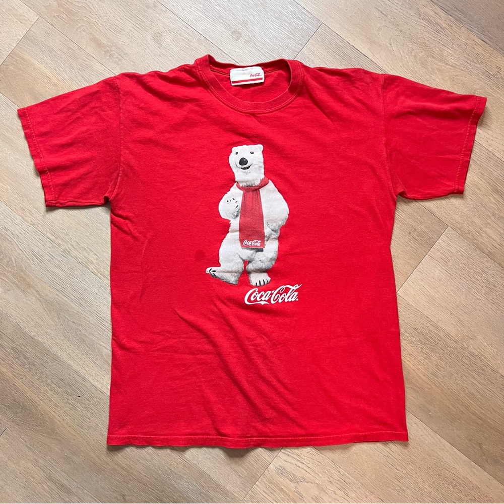 2000s Coca Cola Bear Vintage Tee - Medium